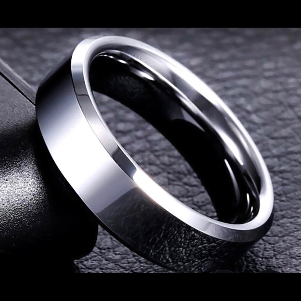 Silver stainless steel rings size 5!